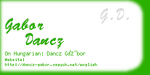 gabor dancz business card